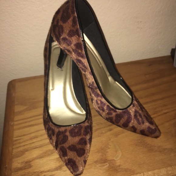 Predictions Shoes - Free with $20 purchase. Leopard Print Heels